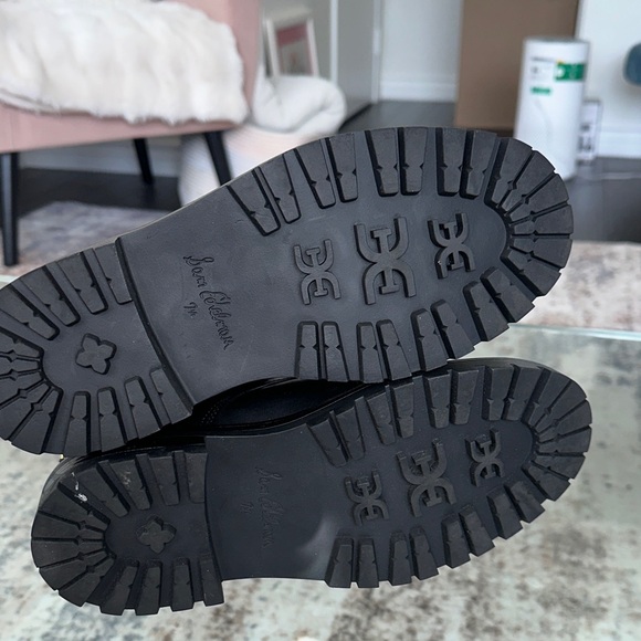 Sam Edelman Black Leather Combat Boots womens 7.5 - Picture 4 of 7